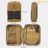 votagoo edc pochette à outils organisateur de poche pochette à outils molle pour hommes, organisateur compact en nylon pour multi outils
