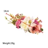 Épingles à cheveux fleur rose pour femmes et filles, peigne à cheveux pour mariées, coiffure de mariage, bord de mer, vacances, épingle à cheveux rose rouge rétro, mode