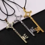 Collier attaque sur Titan pour hommes, pendentif clé Eren Shingeki No Kyojin, mode Vintage rétro Anime, bijoux Cosplay, 2024 Collier attaque sur Titan pour hommes, pendentif clé Eren Shingeki No Kyojin, mode Vintage rétro Anime, bijoux Cosplay, 2024