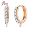 différents modèles de boucles d'oreilles en cristal de style coréen, argent regardé 925 véritable, accessoires de bijoux pour le bricolage