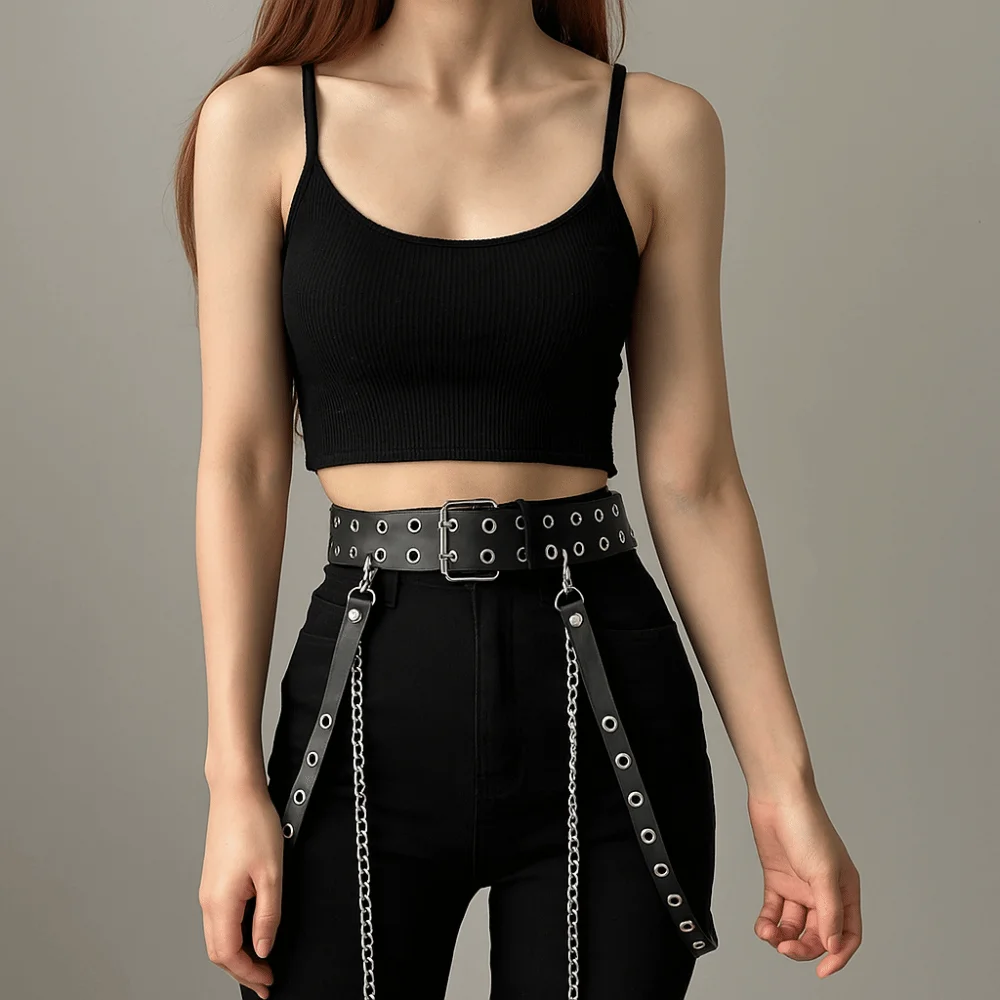 mode jk femmes ceinture de taille punk hip hop ceinture en cuir pu style coréen jupe détachable ceinture costume décoration mode jk femmes ceinture de taille punk hip hop ceinture en cuir pu style coréen jupe détachable ceinture costume décoration