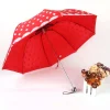 parapluie pliable à motif de fraise, ultra léger, mignon, décoratif, manuel, adapté aux étudiantes et aux femmes, 1 pièce