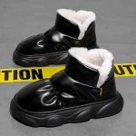 Pantoufles imperméables en coton pour hommes, chaussures d&rsquo;intérieur épaisses et chaudes, imperméables et antidérapantes, nouvelle collection hiver 2024