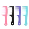 grand peigne à cheveux bouclés à dents larges pour femmes, peigne à cheveux lisses, sans nœud, peigne de coiffure épais, outils de coiffure