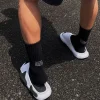 mode épais aiguille chaussettes pour hommes femmes rétro couleur unie sport longues chaussettes serviette bas mi tube chaussette printemps automne sokken sox