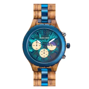 DODO DEER une montre à Quartz en bois pour hommes, luxueuse et avancée, secondes de course, personnalisée avec Date et nom, livraison directe DODO DEER une montre à Quartz en bois pour hommes, luxueuse et avancée, secondes de course, personnalisée avec Date et nom, livraison directe