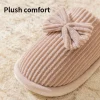 pantoufles à nœud pour femmes, légères, confortables et douces, pantoufles chaudes pour la maison, automne/hiver