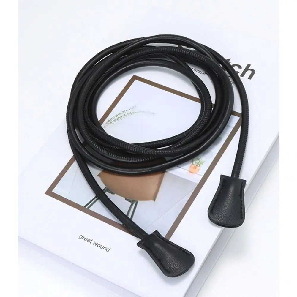 ceinture fine nouée pour femmes, robe d'été, ceinture en cuir, décoration polyvalente, luxe, tendance ceinture fine nouée pour femmes, robe d'été, ceinture en cuir, décoration polyvalente, luxe, tendance