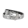ceinture en cristal brillant argenté pour femmes, tendance, assortie avec des pantalons tendance
