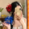 Épingle à cheveux orientale spider lily clip floral chinois pour qipao, accessoires pour cheveux de mariage vintage