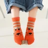 3 12t mignon garçons filles deux orteils tabi chaussettes enfants fendu pouce orteil chaussettes enfants dessin animé animaux imprimé pur coton chaussettes courtes