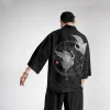 samouraï grue style japonais kimono haori hommes femmes cardigan dragon chinois vêtements traditionnels japonais vêtements asiatiques