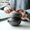 Théière japonaise en céramique Gaiwan tasse à thé | 1 Pot, 1 tasse, ensembles en porcelaine, service à thé Kung Fu, tasse à thé Portable, bouilloire, tasse à thé