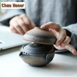 Théière japonaise en céramique Gaiwan tasse à thé | 1 Pot, 1 tasse, ensembles en porcelaine, service à thé Kung Fu, tasse à thé Portable, bouilloire, tasse à thé