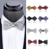 Noeuds papillon de luxe à paillettes et strass pré-attachés ; Cadeau idéal pour hommes pour les événements de smoking de bal de mariage. Noeuds papillon de luxe à paillettes et strass pré-attachés ; Cadeau idéal pour hommes pour les événements de smoking de bal de mariage.
