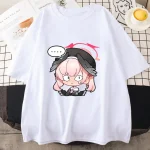 Bleu archives Koharu chemises 100% coton t-shirts occasionnels Kawaii personnage Anime T-shirt Manga graphique T-shirt été vêtements amples
