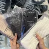 chaussettes de sport respirantes en coton pour hommes et femmes, chaussettes décontractées monochromes, chaussettes hip hop skateboard, nouveau créateur, équipage, automne, hiver