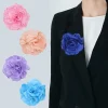 Grande broche fleur de rose en tissu, épinglettes d&rsquo;art faites à la main, corsage imbibé de robe, bijoux de fête de mariage, mode