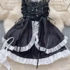 À lacets rose kawaii femme de chambre transparent anime chat mignon lolita sexy lapin halloween costumes dentelle princesse robe cosplay lingerie nouveau