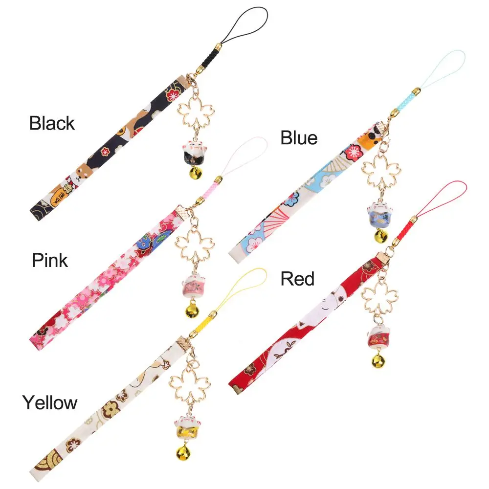 cloche de chat porte bonheur japonaise sakura, ulde confrontation pour téléphone portable, ulde poignet porte clés mignon, lanière anti perte, pendentif sangle de téléphone cloche de chat porte bonheur japonaise sakura, ulde confrontation pour téléphone portable, ulde poignet porte clés mignon, lanière anti perte, pendentif sangle de téléphone
