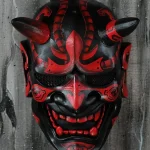 Prajna-Masque Fantôme d’Horreur Japonais en Latex pour Adulte, Déguisement de Samouraï, Démon, Oni, Accessoire de Carnaval d’Halloween Prajna-Masque Fantôme d’Horreur Japonais en Latex pour Adulte, Déguisement de Samouraï, Démon, Oni, Accessoire de Carnaval d’Halloween
