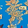 une paire de foulards en diamant faits à la main, matériel de perles pour robe de soirée, tissu de cou, paillettes perlées, décoration de vêtements appliqués