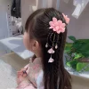 accessoires pour cheveux de fille, pince à cheveux de style chinois, nœud en perles, accessoires pour cheveux d'enfant, coiffure du nouvel an, épingle à cheveux pour bébé