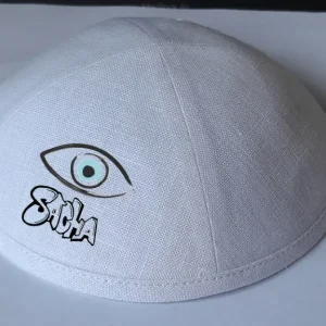 Kippot en lin de coton blanc personnalisé brodé Kippot de mariage, Yarmulkes juif Brit Mila avec pince à cheveux en métal Kippot en lin de coton blanc personnalisé brodé Kippot de mariage, Yarmulkes juif Brit Mila avec pince à cheveux en métal