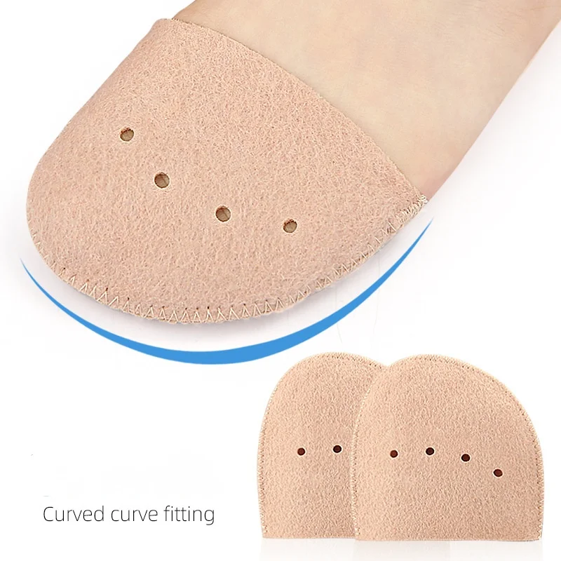 coussinet avant pied en feutre pour chaussures de ballet, coussinets d'orteils perforés doux, anti usure et absorbant les chocs coussinet avant pied en feutre pour chaussures de ballet, coussinets d'orteils perforés doux, anti usure et absorbant les chocs