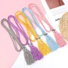 Femmes taille ceinture corde Style chinois tressé tissé gland mince ceinture femme noeud décoré ceinture chaude décontracté solide noir ceintures Femmes taille ceinture corde Style chinois tressé tissé gland mince ceinture femme noeud décoré ceinture chaude décontracté solide noir ceintures