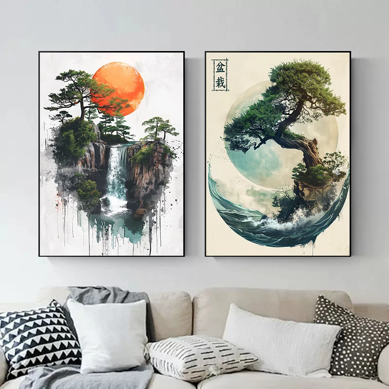 affiche d'art de paysage japonais, peinture sur toile, impressions murales, photo pour chambre, décoration d'intérieur, samouraï, geisha, bonsaï, porte torii, sakura affiche d'art de paysage japonais, peinture sur toile, impressions murales, photo pour chambre, décoration d'intérieur, samouraï, geisha, bonsaï, porte torii, sakura