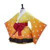 agatsuma zenitsu kimono cosplay costume pour femme, lolita japonaise, robe de femme de chambre, tenue