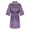 peignoir kimono en satin pour femmes, tenue de soirée, pour la mère de la mariée ou la demoiselle d'honneur