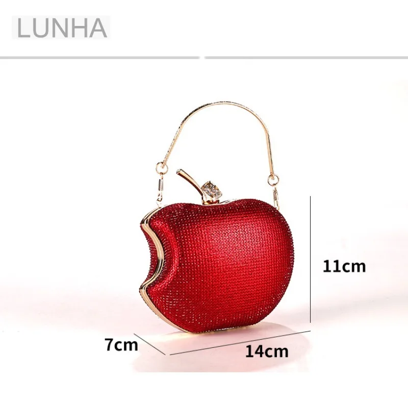 mini pochette de soirée glamour en forme de pomme pour femme, poignée supérieure, jofor mini pochette de soirée glamour en forme de pomme pour femme, poignée supérieure, jofor