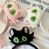 nouveau kawaii suzume dessin animé en peluche chat bandeaux mignon noir blanc chat cheveux cerceau bandeau pour femmes filles cadeaux cheveux accessoires