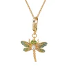 collier libellule en diamant émail exquis, 1 pièce, design, accessoires de décoration de pull mignon, bijoux cadeau de fête de noël