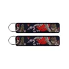 porte clés avec étiquette brodée sakura prédire pour femme, porte clés japonais, aucune fleur, voiture, mode, bijoux, accessoires, cadeaux, 1pc