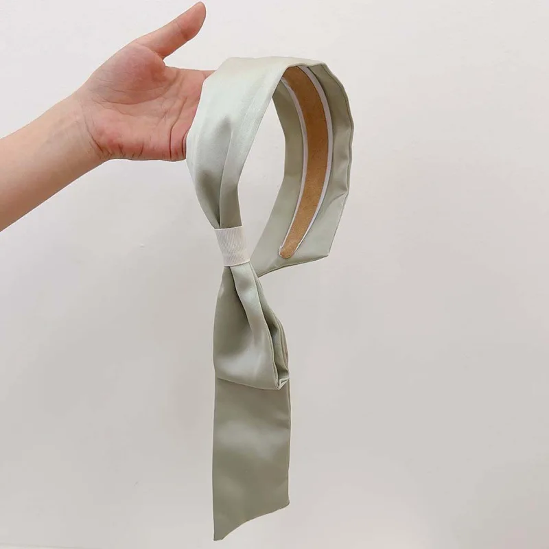 bandes de cheveux vintage avec nœud en ruban pour femmes et filles, élégantes, couleur unie, tempérament, large cerceau pour cheveux, accessoires de coiffure bandes de cheveux vintage avec nœud en ruban pour femmes et filles, élégantes, couleur unie, tempérament, large cerceau pour cheveux, accessoires de coiffure