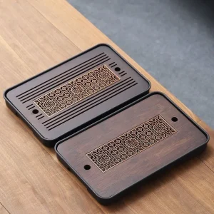 Nouveau plateau à thé en bambou de Style chinois avec stockage d&rsquo;eau, Table à thé de Drainage, plateau à thé pour la maison, le bureau, accessoire de service à thé
