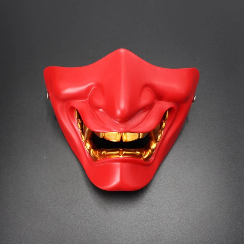 masque demi visage de protection pour halloween cosplay airsoft, prajna hannya, samouraï japonais, evil oni demon, décor de ix masque demi visage de protection pour halloween cosplay airsoft, prajna hannya, samouraï japonais, evil oni demon, décor de ix