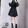 robe japonaise kawaii en dentelle avec nministériels d pour femme, esthétique, mode, slim, harajuku, streetwear, grunge, doux, chic, Éducatif, y2k