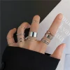 JoFinger Quail Rings for Women and Men, Minimalist Ring Set, Wide Ring, Gold Document and Silver, Personality Jewelry, Punk, 10 Pcs per Set JoFinger Quail Rings for Women and Men, Minimalist Ring Set, Wide Ring, Gold Document and Silver, Personality Jewelry, Punk, 10 Pcs per Set