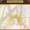 mode soleil dieu halo bandeau étoile or cosplay cheveux cerceau lune le halo de la vierge marie halloween bandeau halloween chapeaux