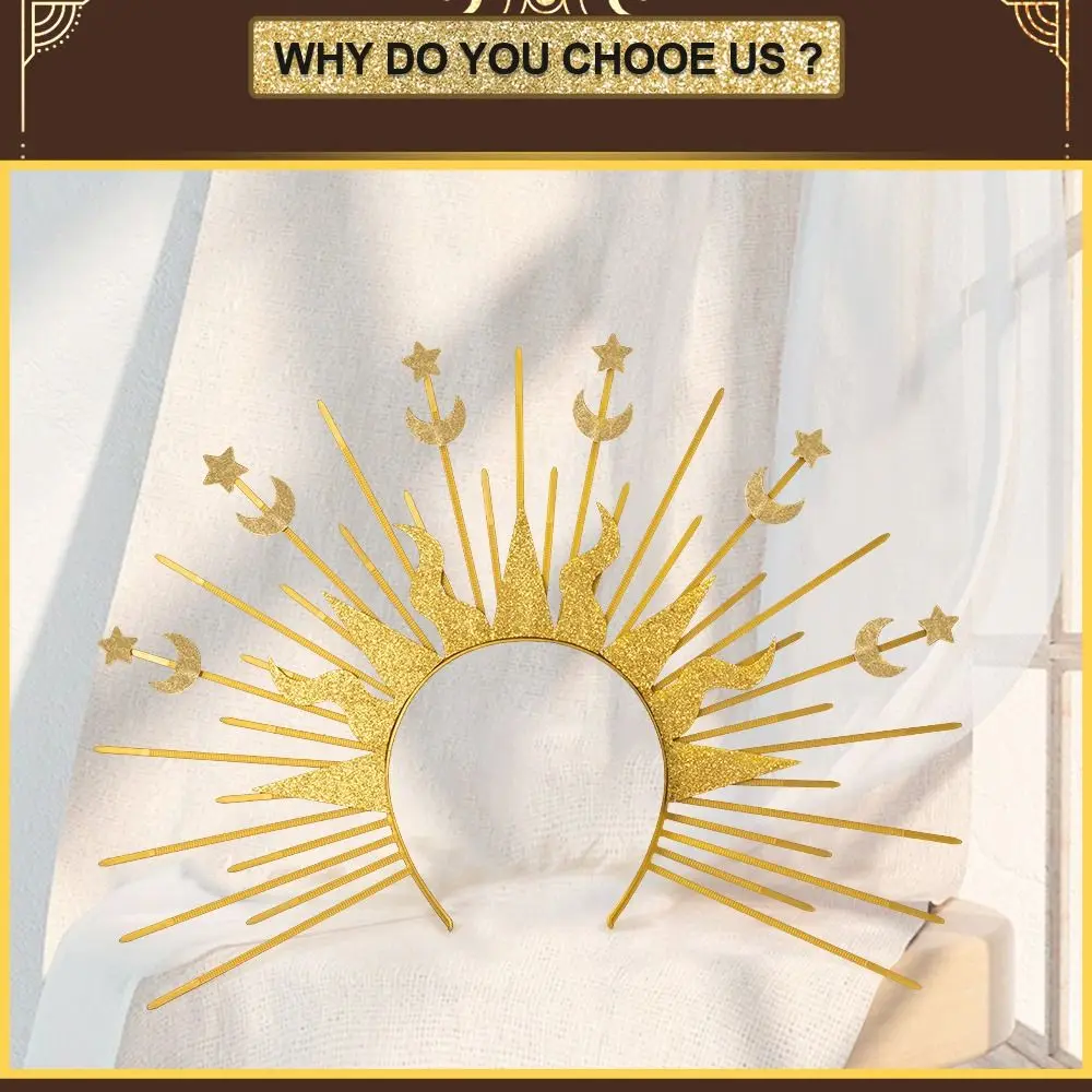 mode soleil dieu halo bandeau étoile or cosplay cheveux cerceau lune le halo de la vierge marie halloween bandeau halloween chapeaux mode soleil dieu halo bandeau étoile or cosplay cheveux cerceau lune le halo de la vierge marie halloween bandeau halloween chapeaux