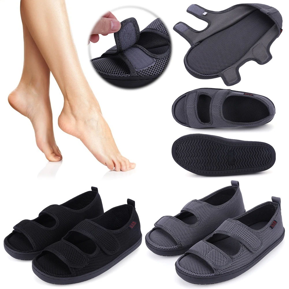 Sandales pour diabétiques, crochet et boucle réglables, sandales de marche d’été, pieds larges, chaussures gonflées pour personnes âgées, gonflement des pieds sensibles Sandales pour diabétiques, crochet et boucle réglables, sandales de marche d’été, pieds larges, chaussures gonflées pour personnes âgées, gonflement des pieds sensibles