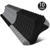 10 paires de chaussettes confortables et respirantes, absorbant la sueur, anti-odeur, coupe basse, couleur unie, adaptées aux activités de plein air