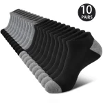 10 paires de chaussettes confortables et respirantes, absorbant la sueur, anti-odeur, coupe basse, couleur unie, adaptées aux activités de plein air 10 paires de chaussettes confortables et respirantes, absorbant la sueur, anti-odeur, coupe basse, couleur unie, adaptées aux activités de plein air