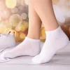 5/10 paires femmes été maille cheville athlétique chaussettes de course noir & blanc & gris mince coupe basse chaussettes respirant no show sport hommes chaussettes