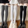 chaussettes sexy à lacets pour femmes, bas rétro japonais, longues filles, style lolita jk, douces, à la mode, cuissardes hautes, amagi