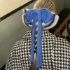 1pc ins bandeau de cheveux tricoté à rayures colorées à la mode avec nœud en ruban – nouvel accessoire de cheveux élégant